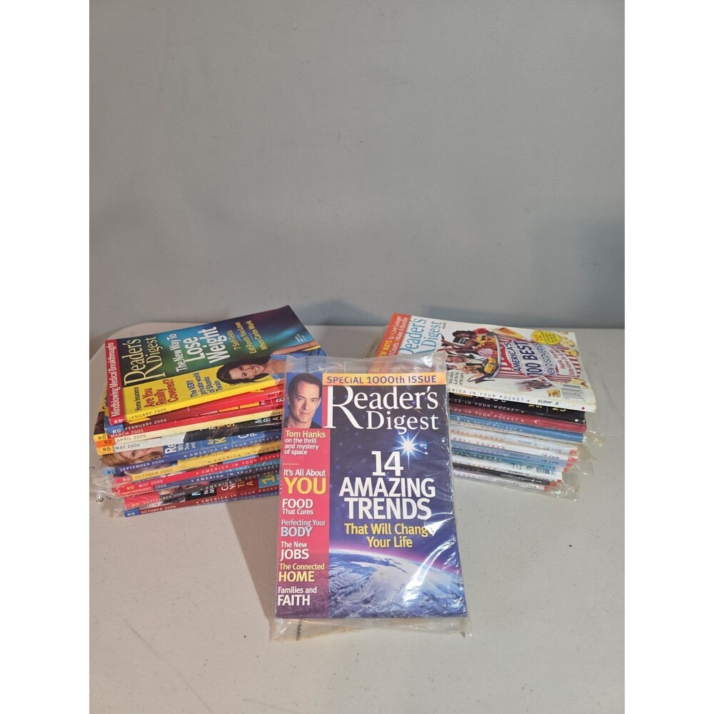 Lot of 26 - Reader's Digest Magazines -  2005-2008 - Some Sealed - 1000th Issue